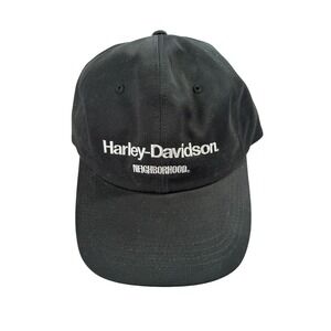 Neighborhood x Harley-Davidson Spellout Black Adjustable Dad Hat Cap
